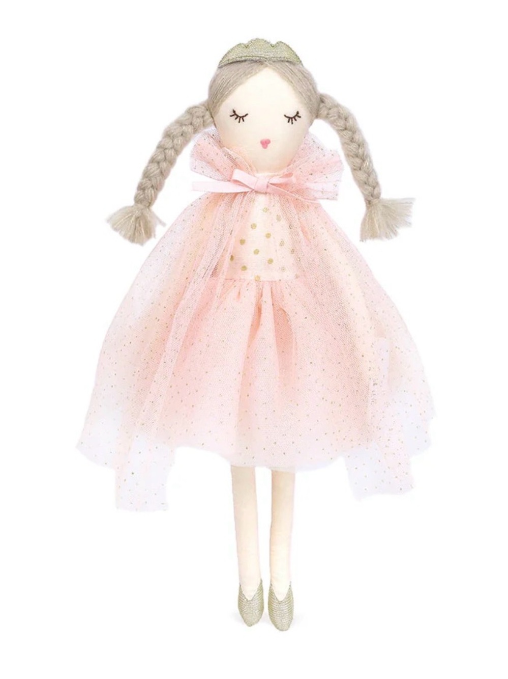 Mon Ami Madeline Princess Doll Pink Fabric Doll with Braided Hair